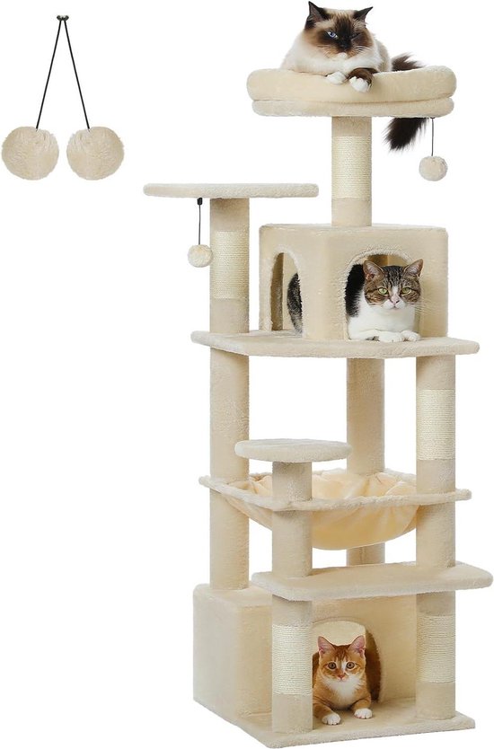Hzuaneri Krabpaal groot, 210 cm, kattentoren voor Maine-kat, grote kat