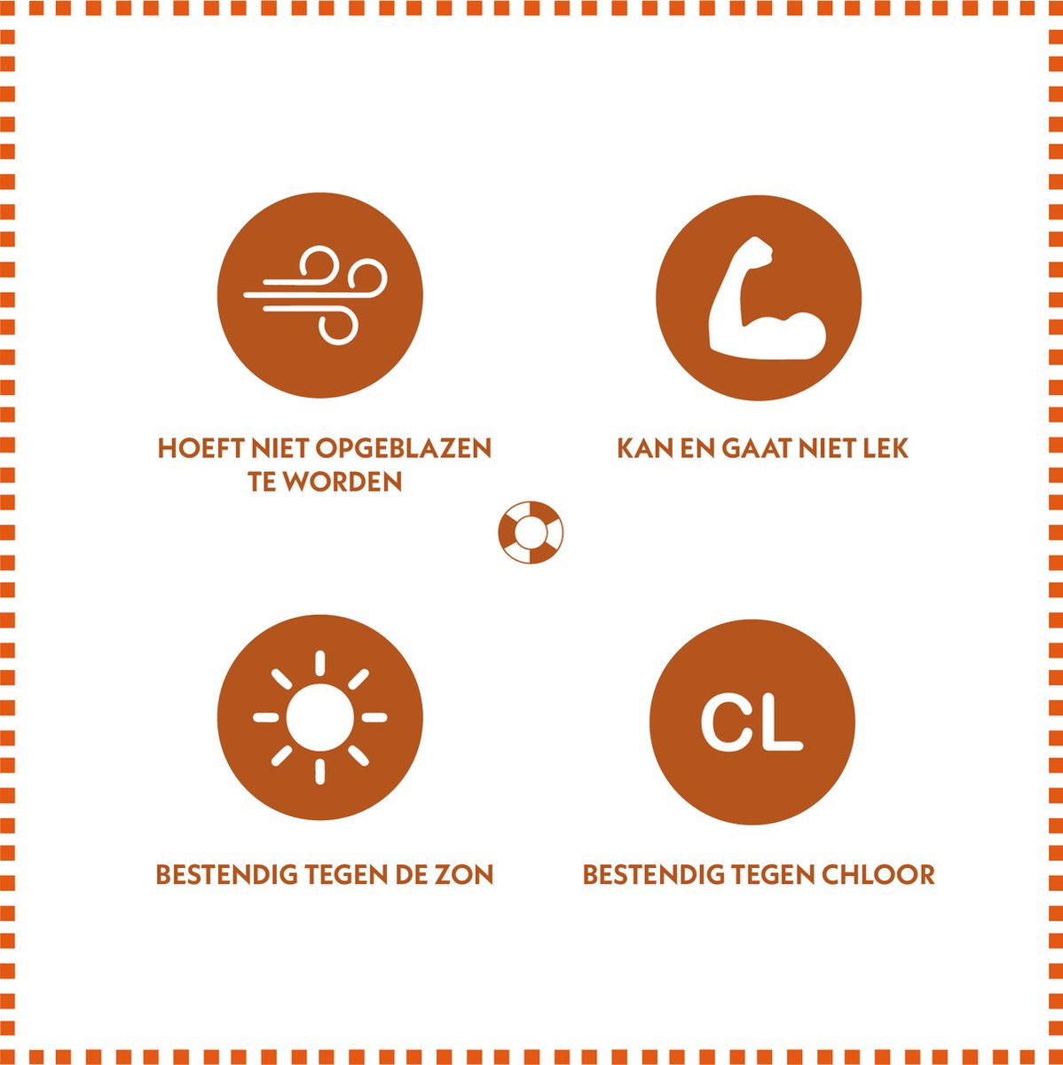 DOBBO Terra - Puddle Jumper - Zwembandjes - Zwemvest - Zwemvleugels - voor Kind van 2 tot 6 jaar - Rusty Orange — afbeelding 8