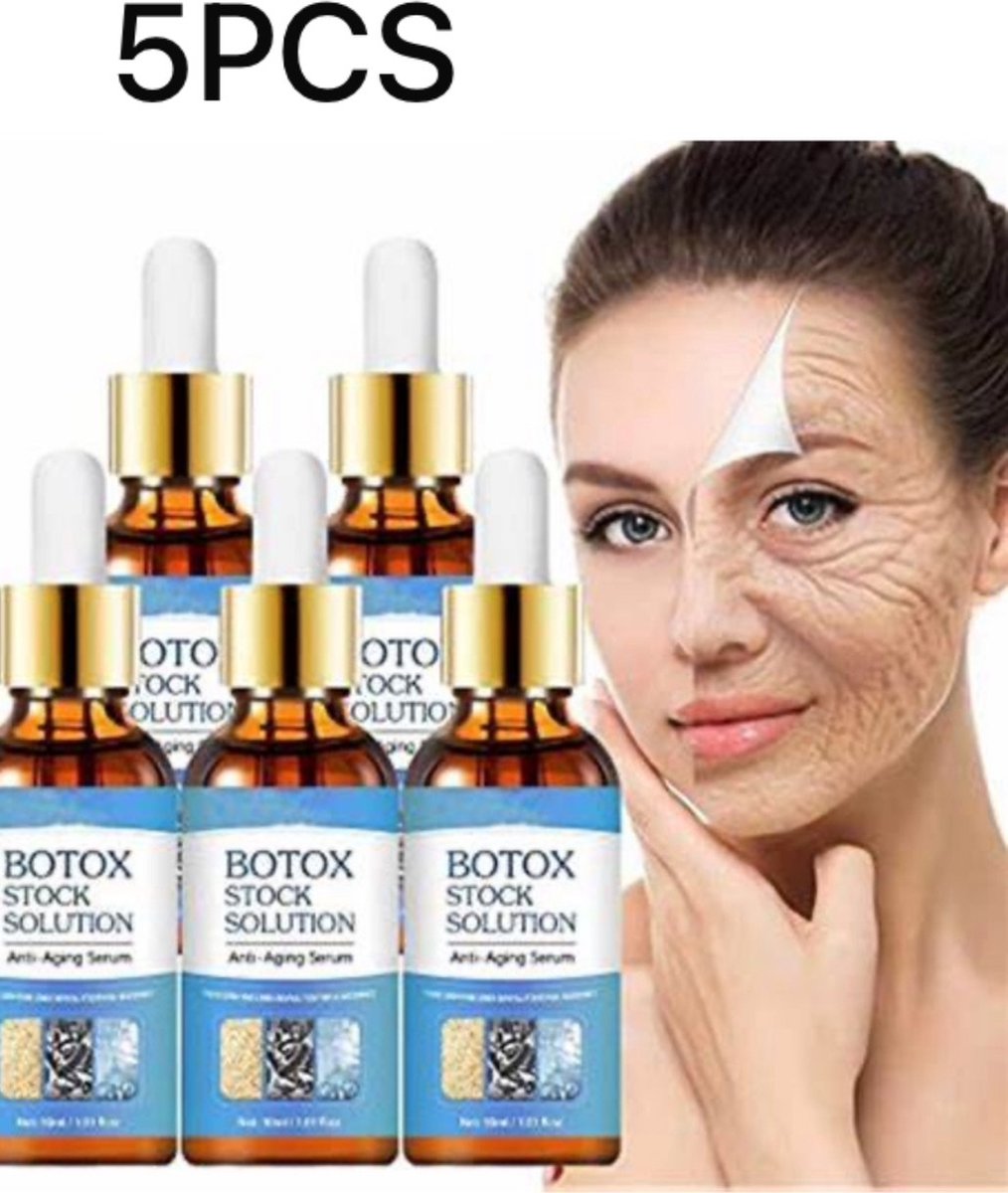 West&month 5 Stuks Gezichtsserum Anti-Aging Serum Jeugdig Botox Face Serum Collageen Boost Anti-Aging Serum Geavanceerd diep anti-rimpel serum voor alle huid