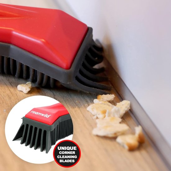 Rubber Pull Bezem & Stofpan Combo Set met Unieke Hoek Clearing Vinnen Voor Het Opruimen Van Natte & Droge Puinhoop - Huisdier Haar Bont Verwijderen - Harde Vloeren en Tapijten van TreeLen — afbeelding 2