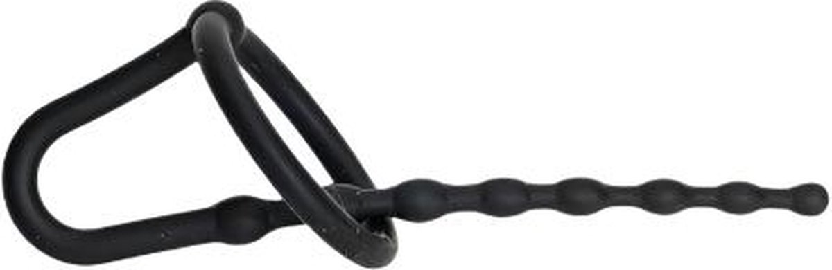 Goedkoopste Sport Fucker Siliconen Penis plug / Dipstick - zwart