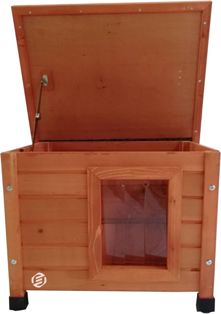 Equivera Kattenhuis Voor Buiten - Kattenhuis Buiten - Kattenhok - Kattenhuisje - Kattenvilla - Kattenhok Buiten