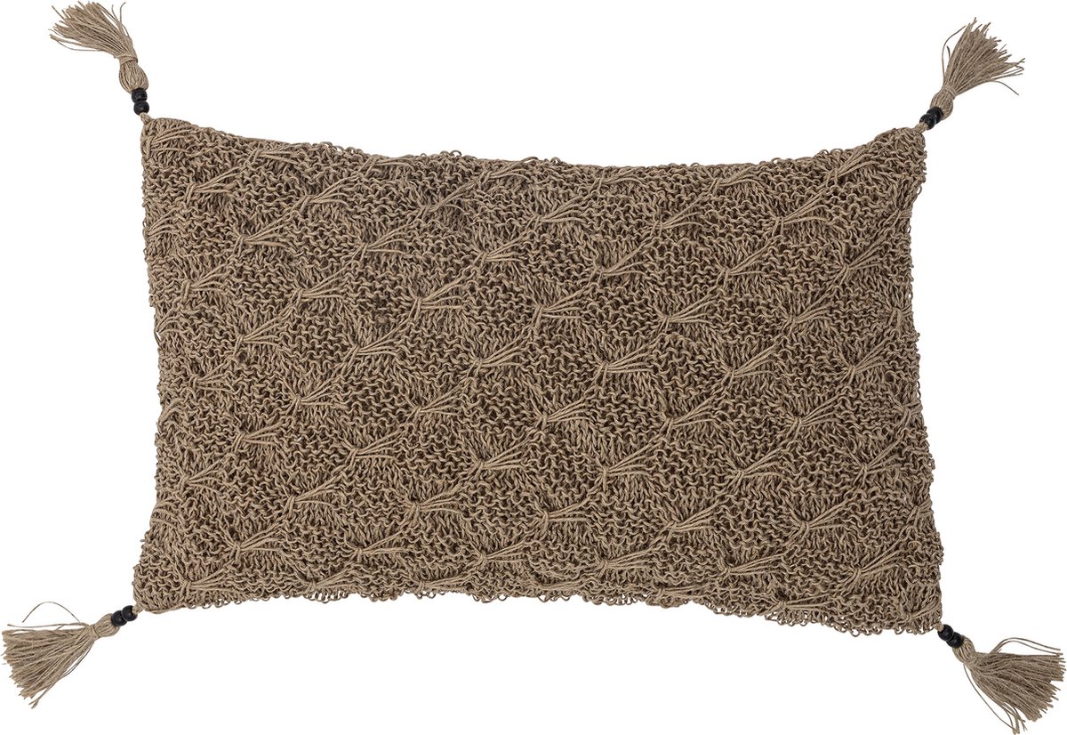 Lione Cushion, Brown, Cotton