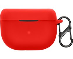 kwmobile cover voor oordopjes case - geschikt voor Jabra Elite 10 / E10 - Trendy beschermhoes draadloze oordopjes in rood