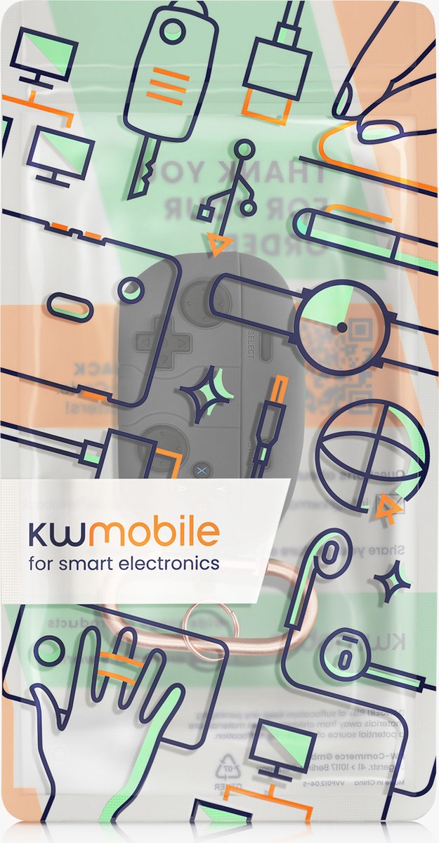 kwmobile Hoes geschikt voor Sony WF-1000XM5 - Siliconen cover voor oordopjes in zwart - Gameconsole design – foto 3