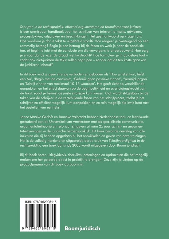 Boom Juridische studieboeken - Schrijven in de rechtspraktijk