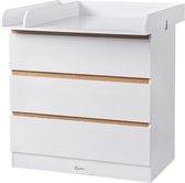 Bol.com Reseaugoods Verzorgingstafel – Luiertafel Baby – Commode – Verschoontafel - Ladekastjes - 80x48x75 Cm - Wit aanbieding