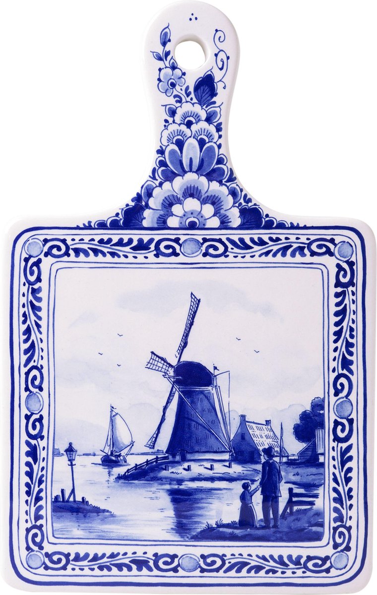 Kaasplank - Molen - Delfts blauw