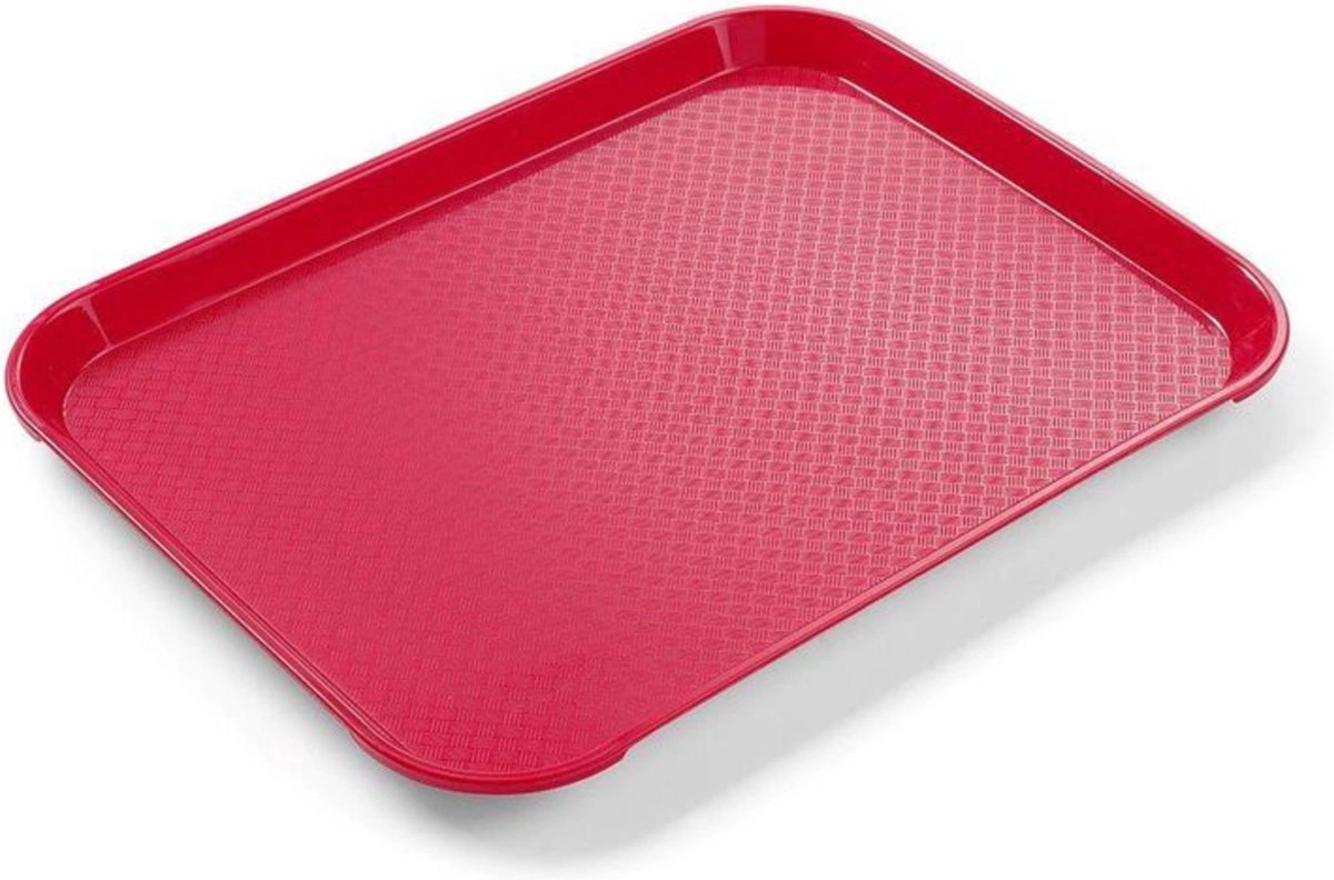 HENDI Compact fastfood dienblad – rood – 265x345 mm – polypropyleen – niet vaatwasserbestendig
