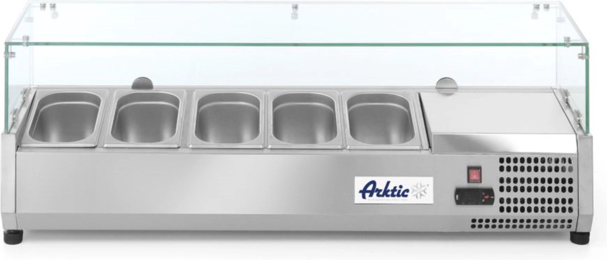 Arktic Opzetkoelvitrine - 5x 1/4 GN - -2°C/+8°C - 1205x335x430mm