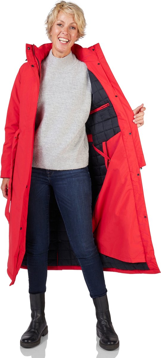Happy Rainy Days Lange Regenjas Dames Toronto Rood