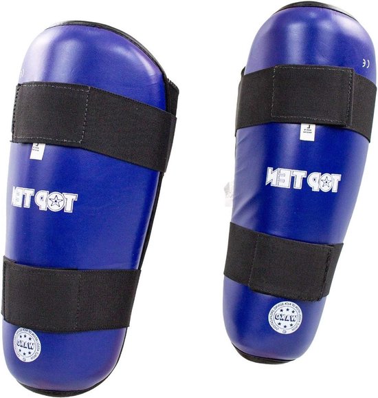 Super Pro Defender Scheenbeschermers Blauw-Wit Super Pro Defender Scheenbeschermers Blauw-Wit