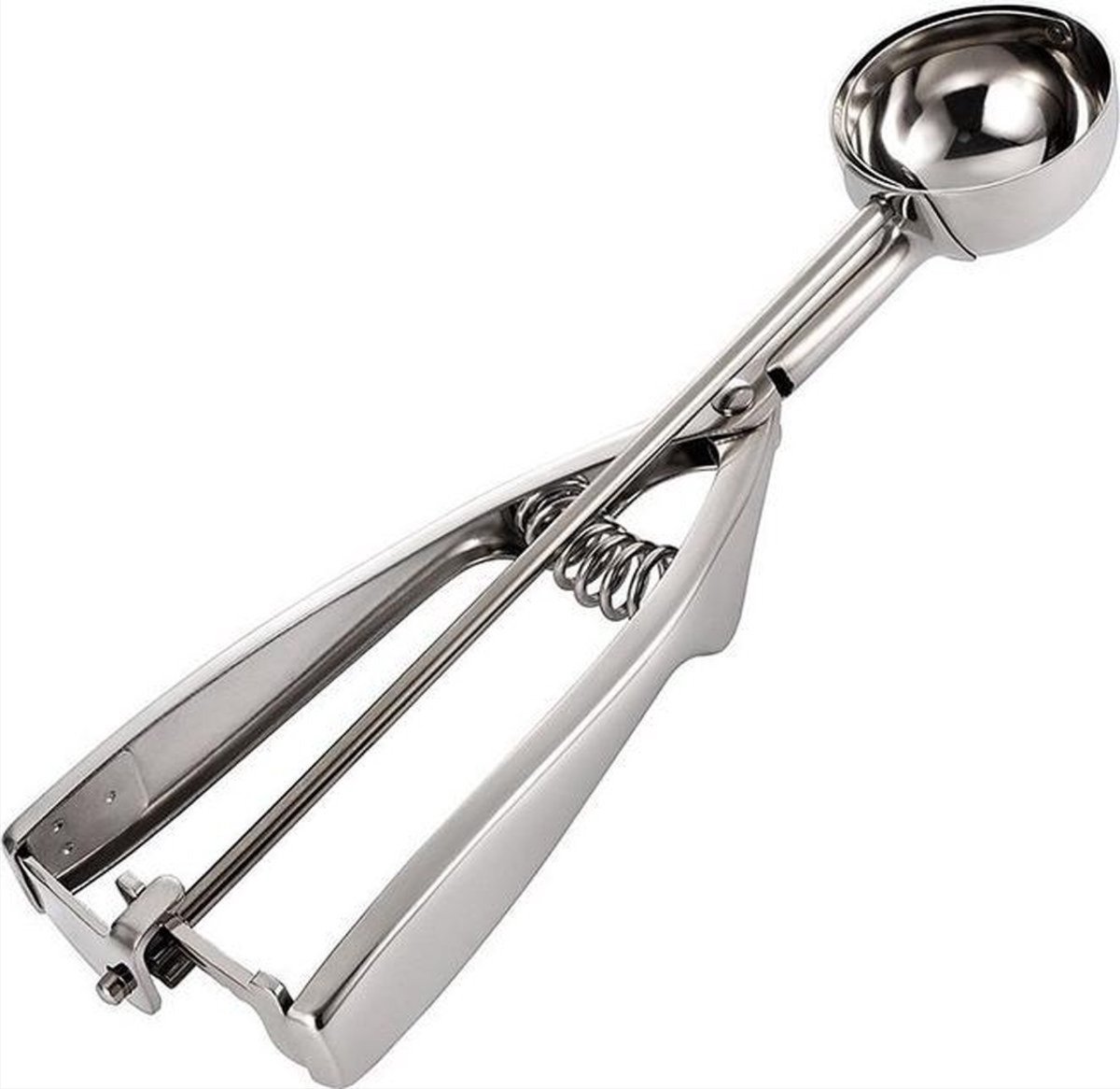 Scoby - Ijsboltang - Oliebollentang - IJs Schep - Oliebollen Schep - Oliebollen Maken - Portioneerlepel - Icescoop - 4cm - RVS