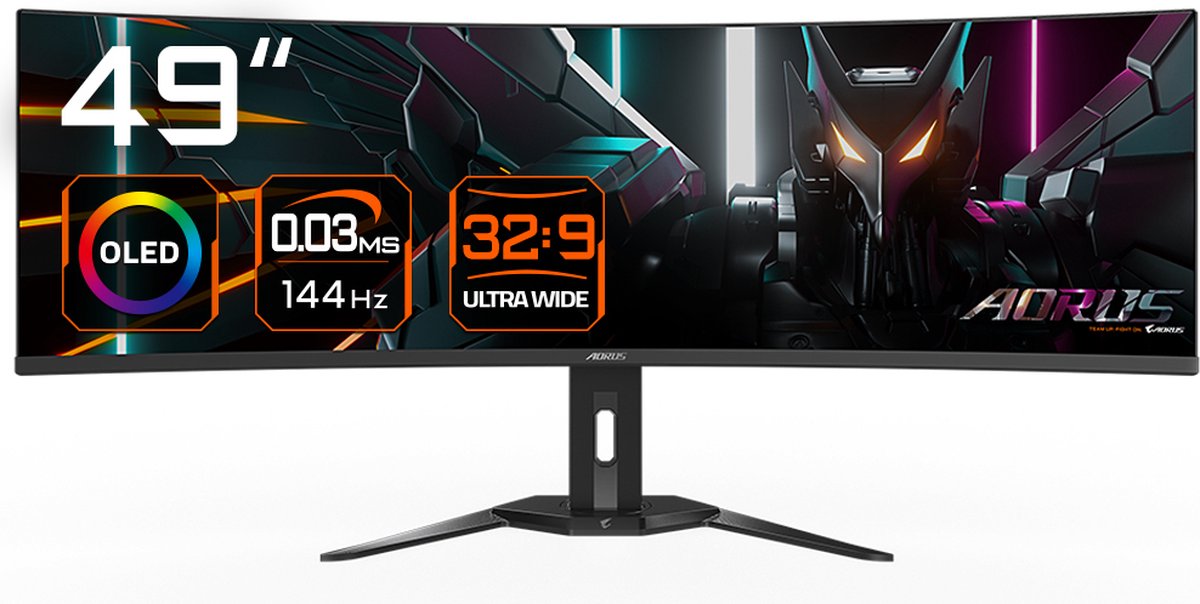 Gigabyte AORUS CO49DQ Curved OLED Gaming Monitor 144Hz 49 - Product - €921,69
