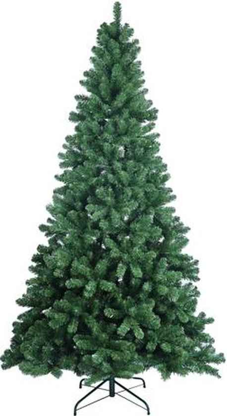 Kunstkerstboom met 300 LED Wit 180 cm PVC en staal