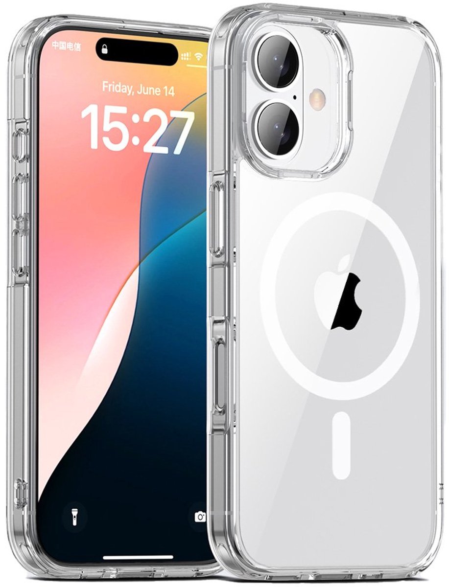 Mobiq - Schokbestendige MagSafe Case geschikt voor iPhone 16 - transparant
