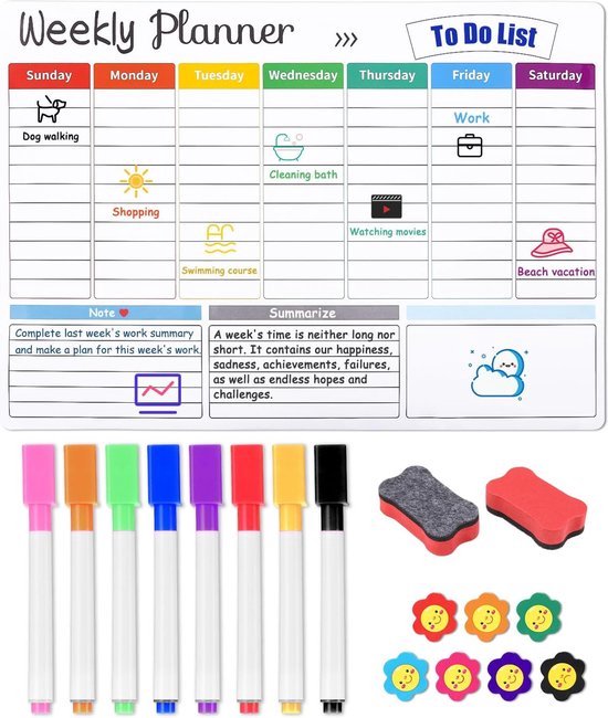 paper&you dagnotitieblok A5 Cactus 50 vellen - dagelijkse planner met to-do-lijst, tijdschema, prios, hoogtepunten van de dag en meer - duurzaam en respectvol