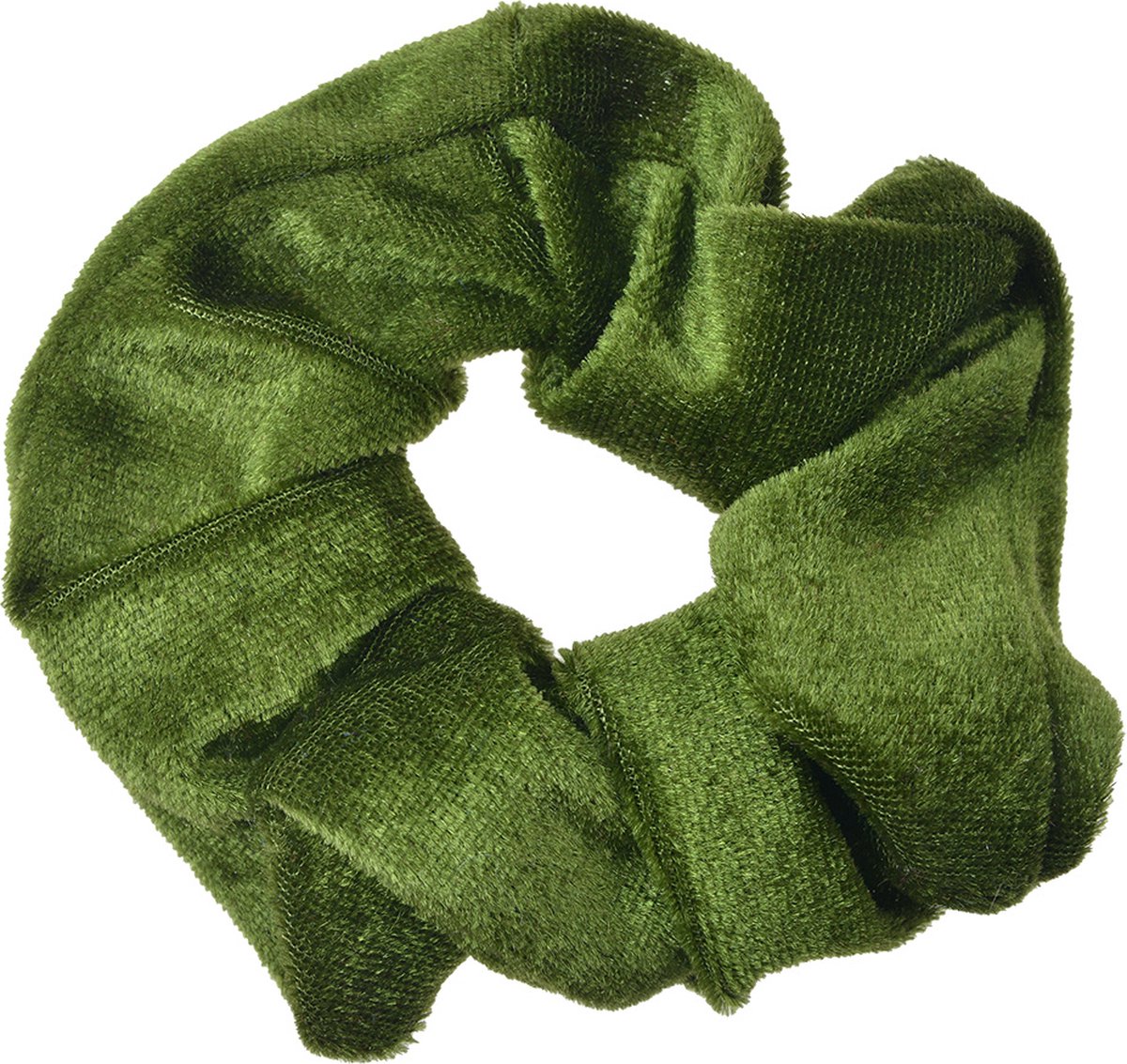 Clayre & Eef Haarelastiek Ø 10 cm Groen Velours