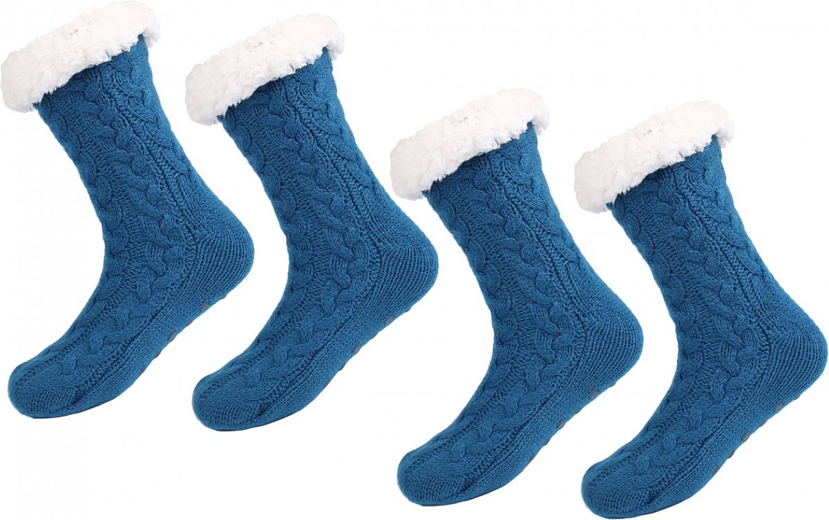 WOTENCE Herenpantoffelsokken - Met fleece gevoerd, gezellig, extra dik, antislip huissokken voor de winter, Grijze herten, One Size WOTENCE Herenpantoffelsokken - Met fleece gevoerd, gezellig, extra dik, antislip huissokken voor de winter, Grijze herten, One Size