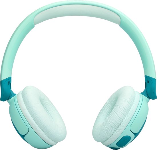 JBL JR 320BT - Draadloze Kinderkoptelefoon - Koptelefoon Kind - Bluetooth - Veilig Volume 85 dB - On ear - Kinder Hoofdtelefoon met Microfoon - 50 uur batterij - Voor Tablet, Laptop, School & Online Les - Turquoise