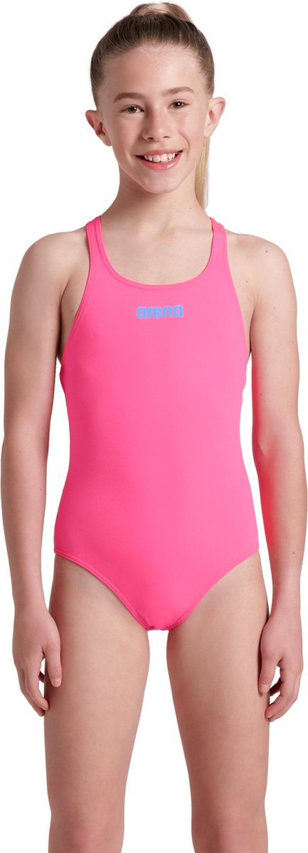 Arena Meisjes Badpak Team Swim Pro Solid Schokkend Roze-Blauw