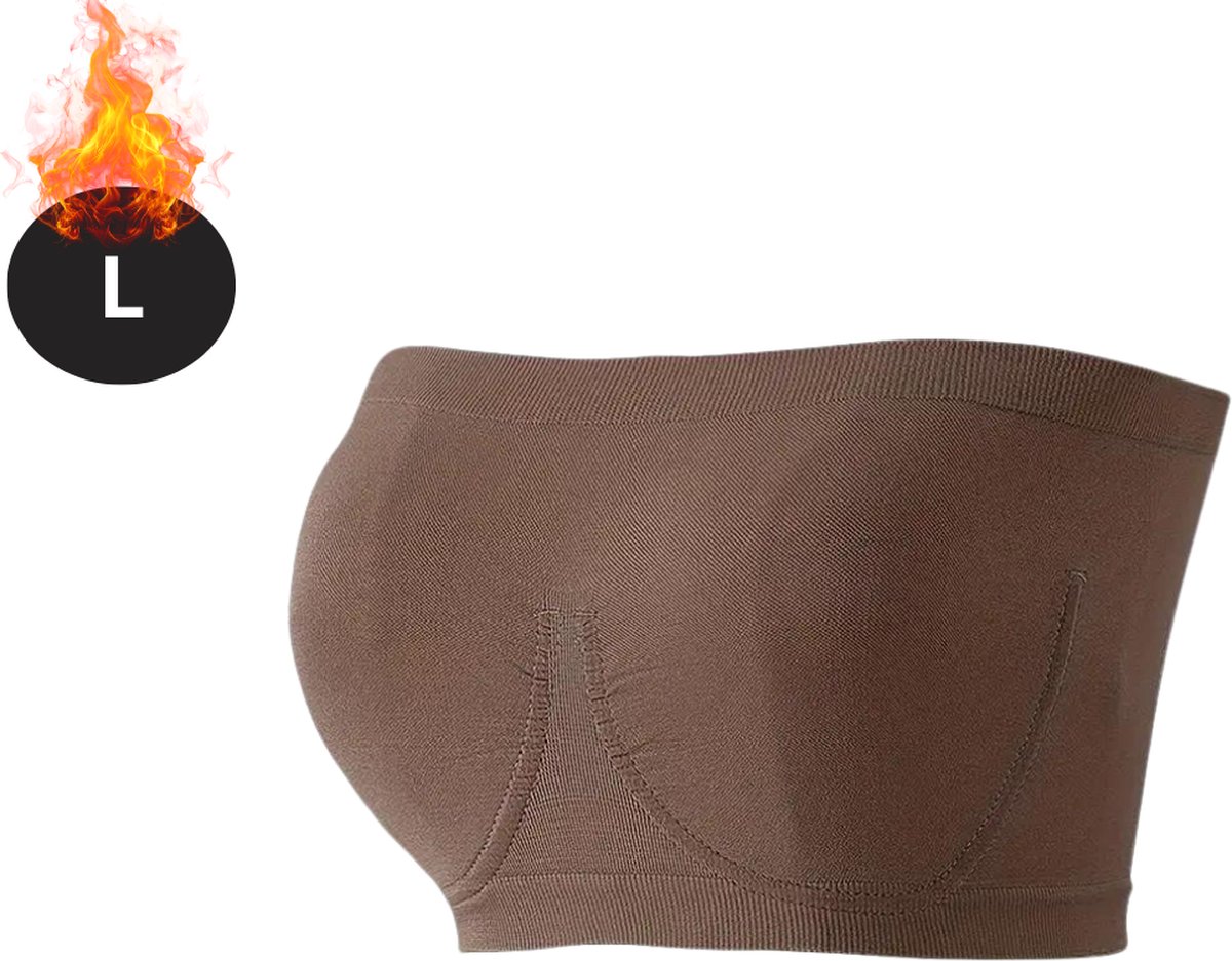 Livano BH Zonder Beugel - Zonder Bandjes - Push-up Bh's - Comfort Beha - Comfortabel - Sterk - Yoga - Dames - Donkerbruin