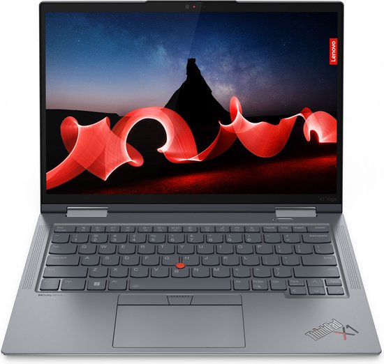 Lenovo ThinkPad X1 Yoga Gen 8 Intel® Core™ i7 i7-1355U Hybride (2-in-1) 35,6 cm (14") Touchscreen WUXGA 32 GB LPDDR5-SDRAM 1 TB SSD Wi-Fi 6E (802.11ax) Windows 11 Pro Engels Grijs - Lenovo - Hoofdafbeelding