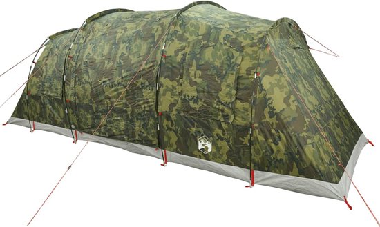 vidaXL - Tente tunnel - 4 personnes - imperméable - camouflage