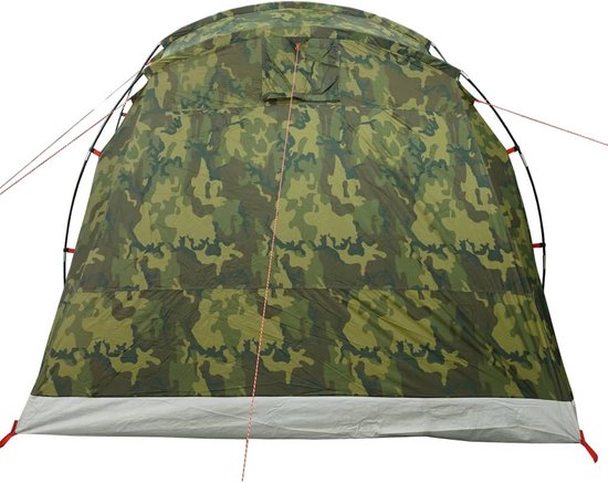 vidaXL - Tente tunnel - 4 personnes - imperméable - camouflage