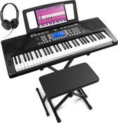 Bol.com MAX Rhapsody61P keyboard set - met standaard bankje en koptelefoon - 61 aanraakgevoelige toetsen aanbieding