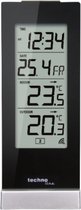 Bol.com Technoline weerstation - WS 9767 - 64x165x45mm - hoogglans zwart/zilver - met 1 buitensensor 30m - TL-WS9767 aanbieding