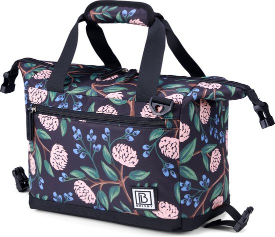 Brisby 4 Laags Geïsoleerde Koeltas - Lunchtas 12 Liter - Extra Ruimte Uitvouwbaar-Passion Flower van Brisby — afbeelding 5