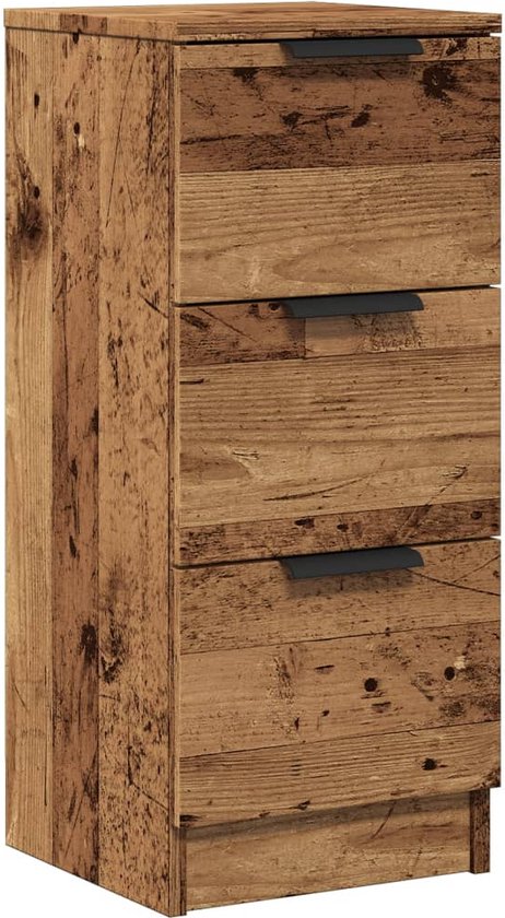 Buffet vidaXL 30 x 30 x 70 cm en bois traité couleur vieux bois - Buffet - Commodes - Armoire - Table de chevet