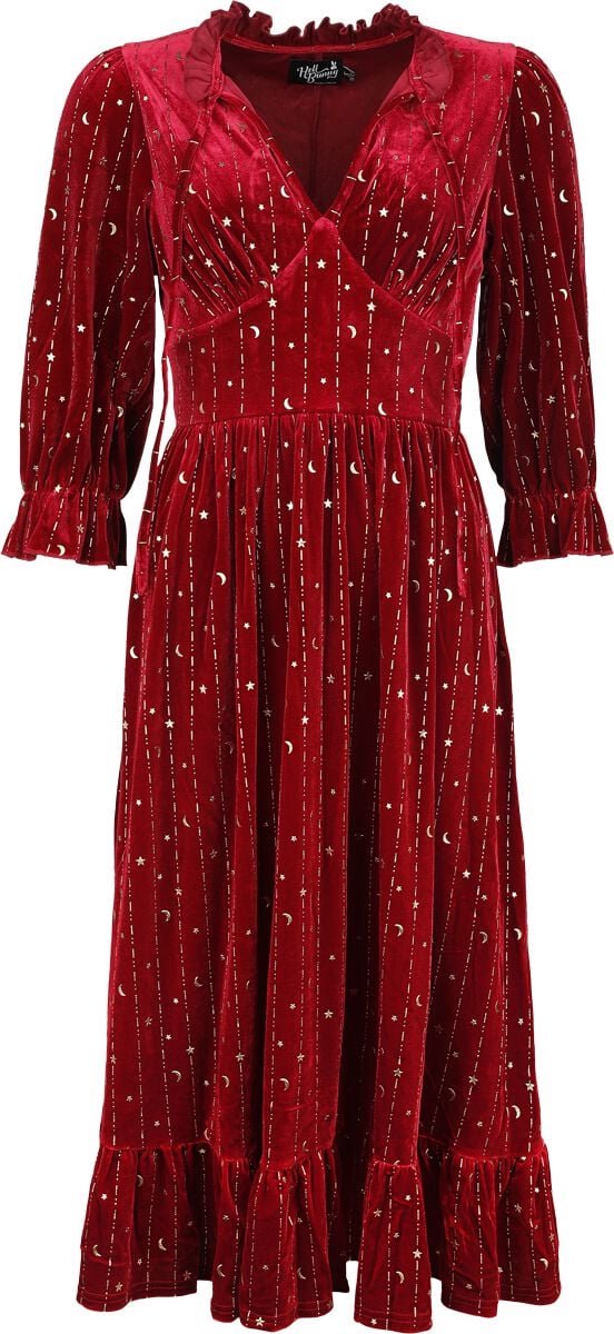 Hell Bunny Galactica Dames Maxi-jurk - rood - S