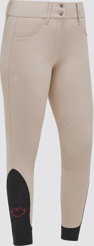 Pantalon d'équitation femme Cavalleria Toscana taille haute, genouillère, taille XS, gris