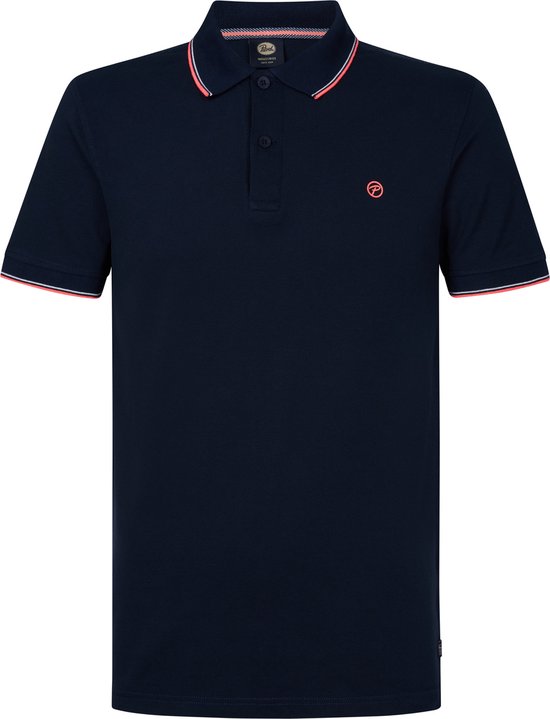 Petrol Industries Heren Polo Shirt - Korte Mouw - Katoen - Herenkleding - Blauw - Maat XXL