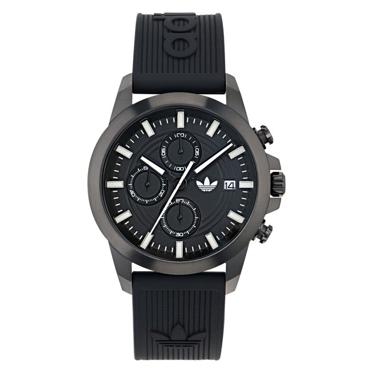 Adidas Originals Expression Two Chrono AOFH24521 Horloge - Siliconen - Zwart - Ø 43 mm