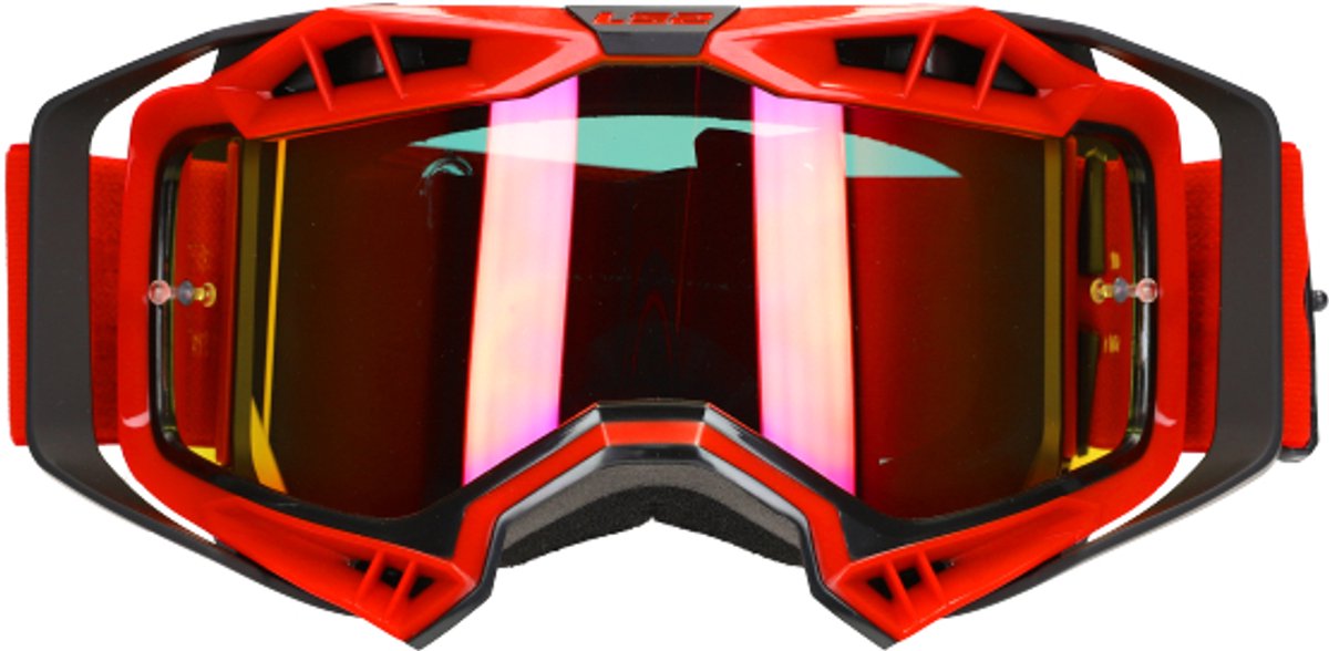 LS2 crossbril Aura Pro rood met iridium vizier