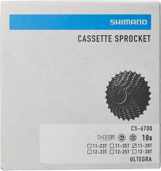 Cassette 10 speed Shimano Ultegra CS6700 11-28T van Merkloos — afbeelding 4