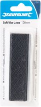Silverline Zachte magnetische bankschroefkaken - 100 mm - rubberen grip - aluminium - set van 2