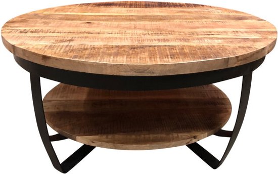 LEHMANN woonkamer tafel hout, salontafel set van 2 in 2 maten