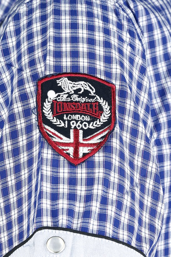 Lonsdale Berny Chemise Manches Courtes Blauw L Homme