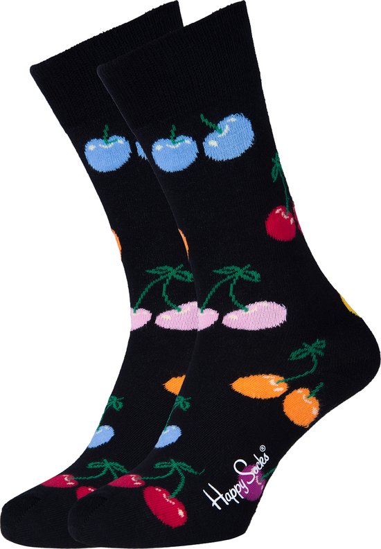 Happy Socks - Cherry - zwart multi - Unisex - Maat 41-46