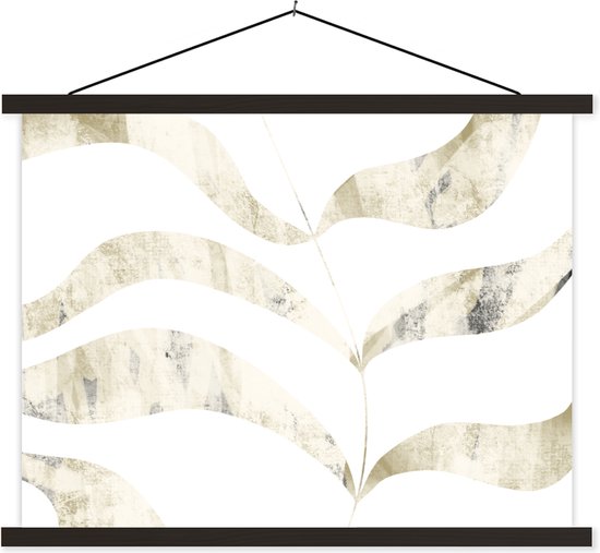 Porte-affiche avec affiche - Affiche scolaire - Feuilles - Pastel - Design - 40x30 cm - Lattes noires