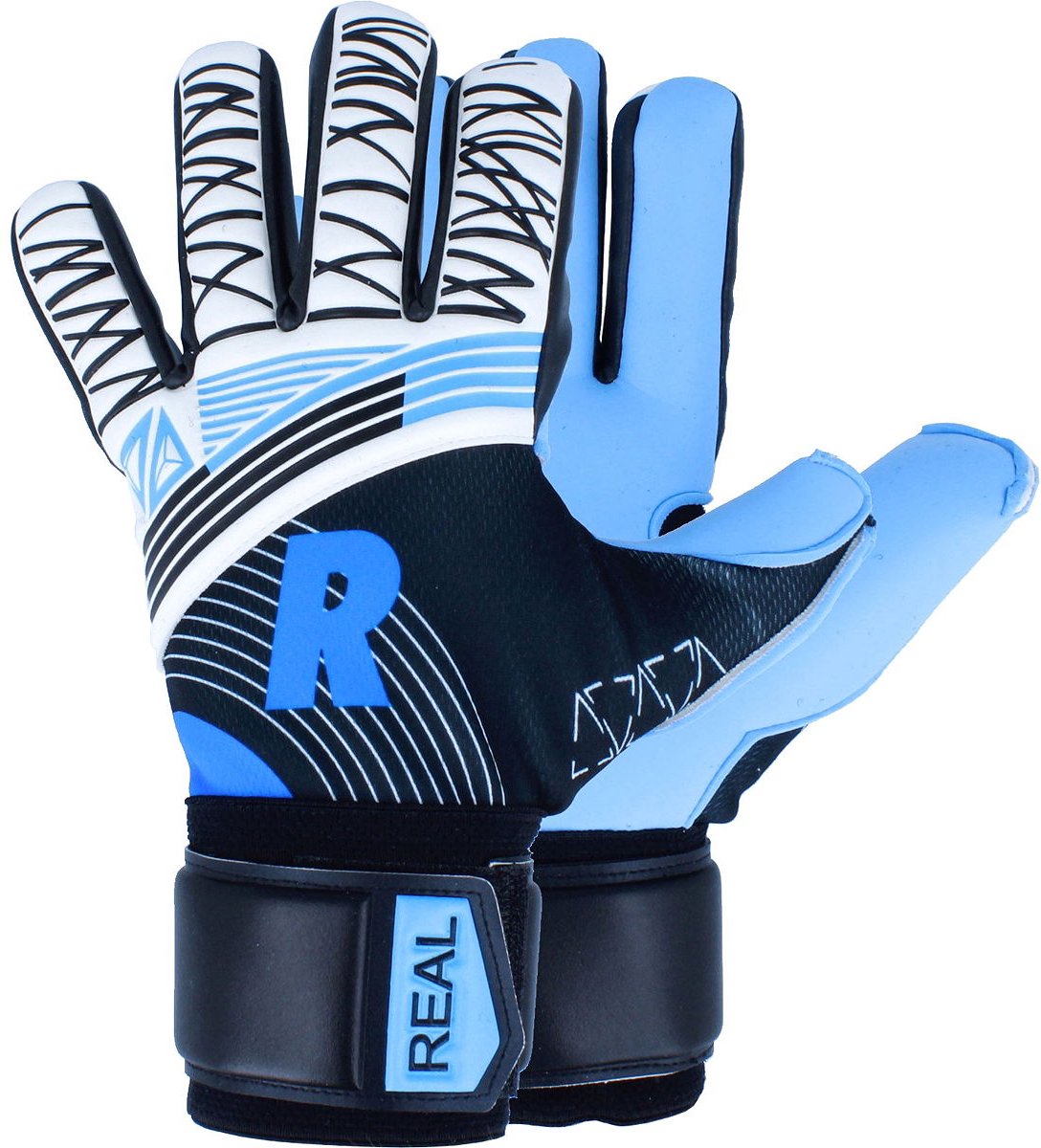 Real Pro Aqua Keepershandschoenen Kinderen - Lichtblauw / Wit | Maat: 6