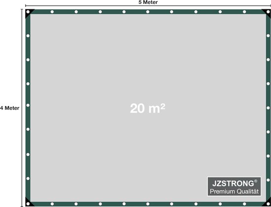 jarolift afdekzeil, zwembadafdekking, weefselzeil, zeil van polyethyleenweefsel 140 g/qm, waterafstotend, schimmelbestendig, scheurvast, 6 x 8 m, wit