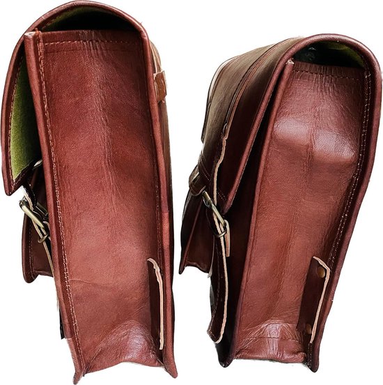 Sacoches de selle en cuir véritable neuves pour sièges avant et arrière adapt