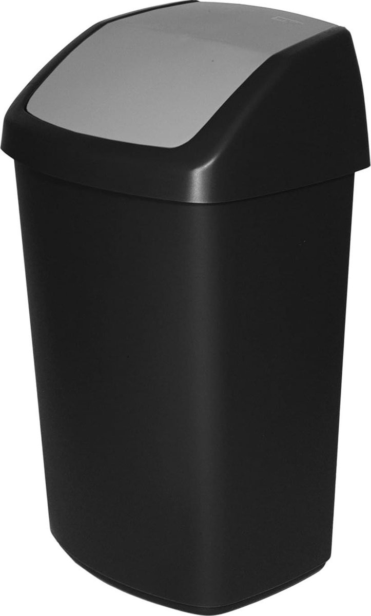 Goedkoopste 50 liter Swing-Top vuilnisbak zwart-grijs 406 x 34 x 668 cm in HTML voor content creation. pedaalemmer 50 liter