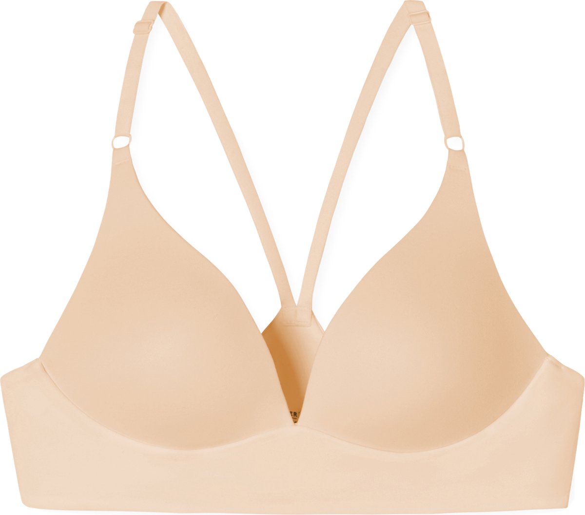 Schiesser Invisible Soft dames Lounge BH, voorgevormd met beugel, Beige - Maat: