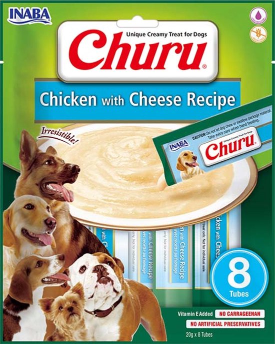 Inaba Churu Hondensnack Chicken & Cheese - 8 x 20 gr